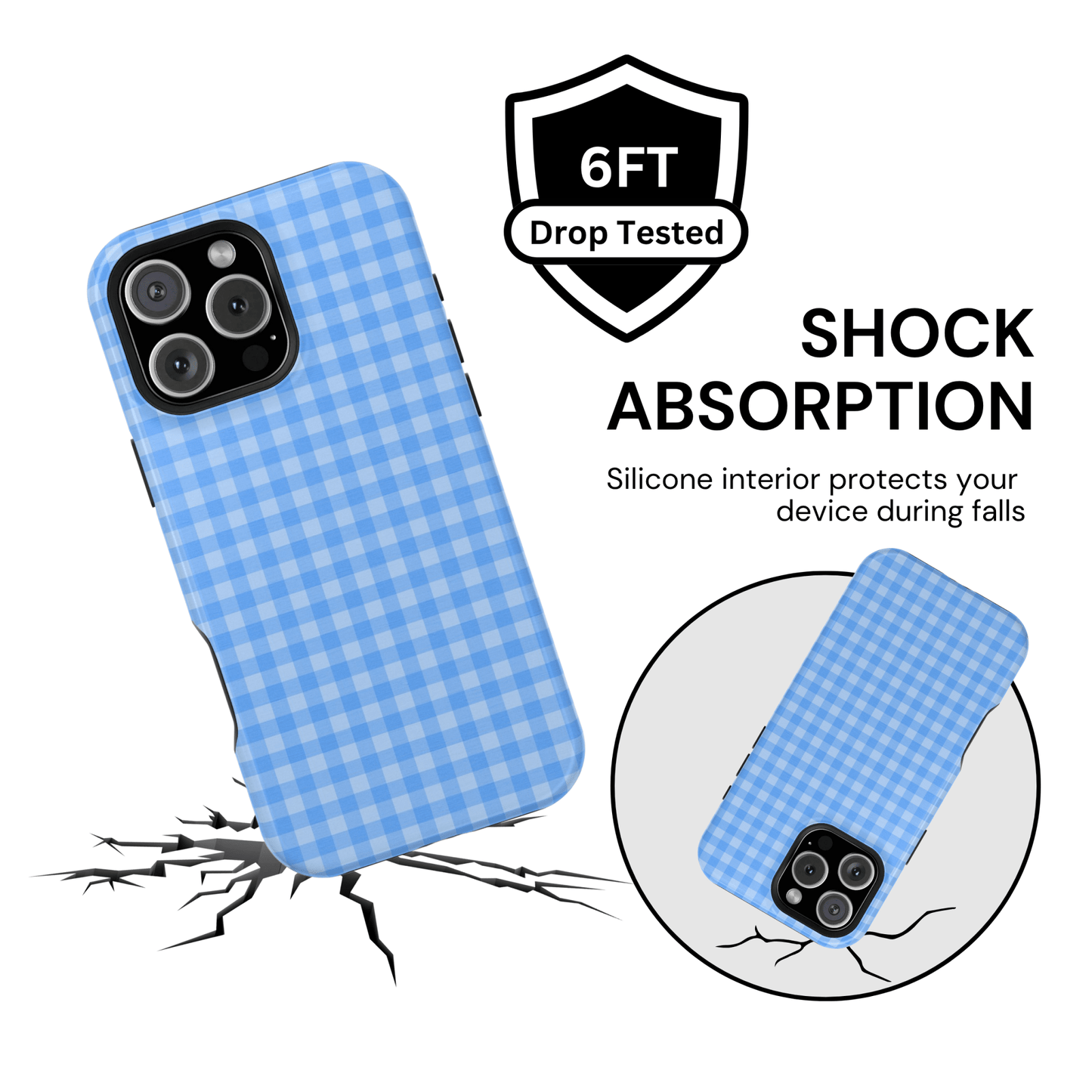 Blue Gingham Case - Layreen Cases