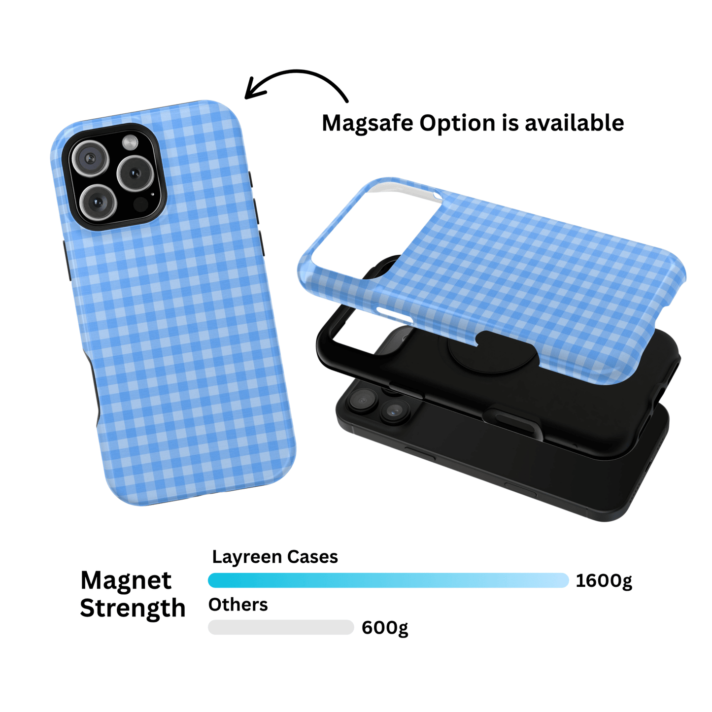 Blue Gingham Case - Layreen Cases