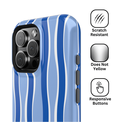 Blue Wavy Stripes - Layreen Cases