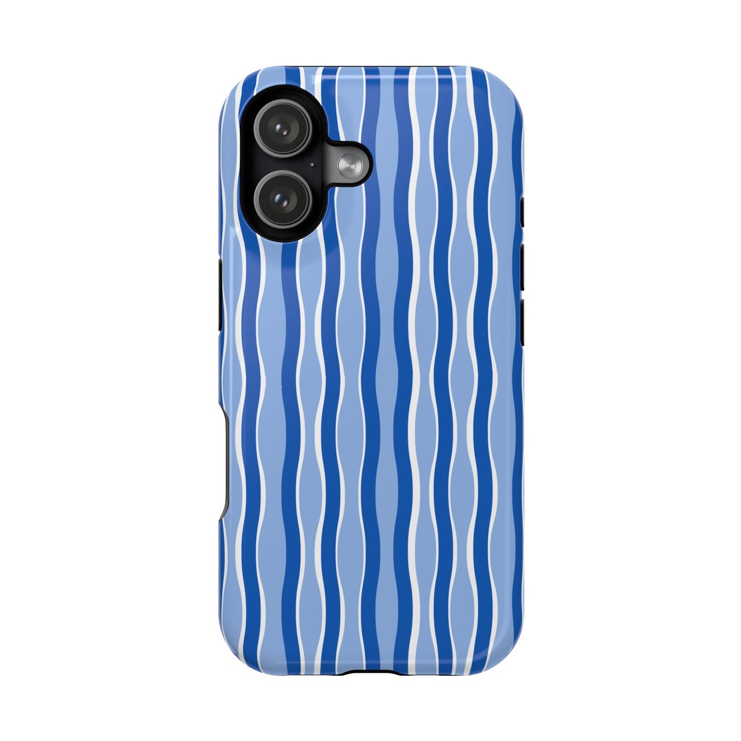 Blue Wavy Thin Stripes - Layreen Cases