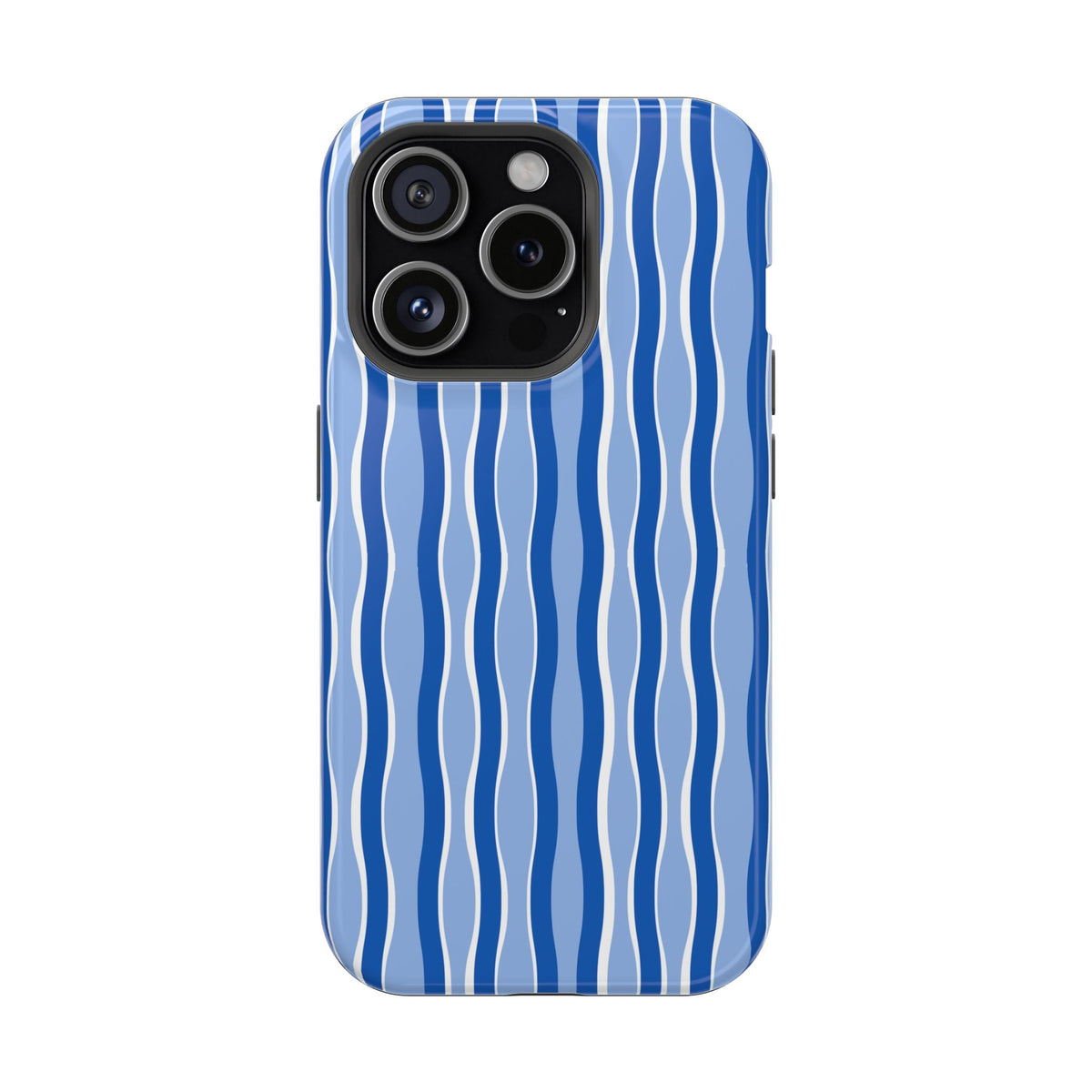 Blue Wavy Thin Stripes - Layreen Cases