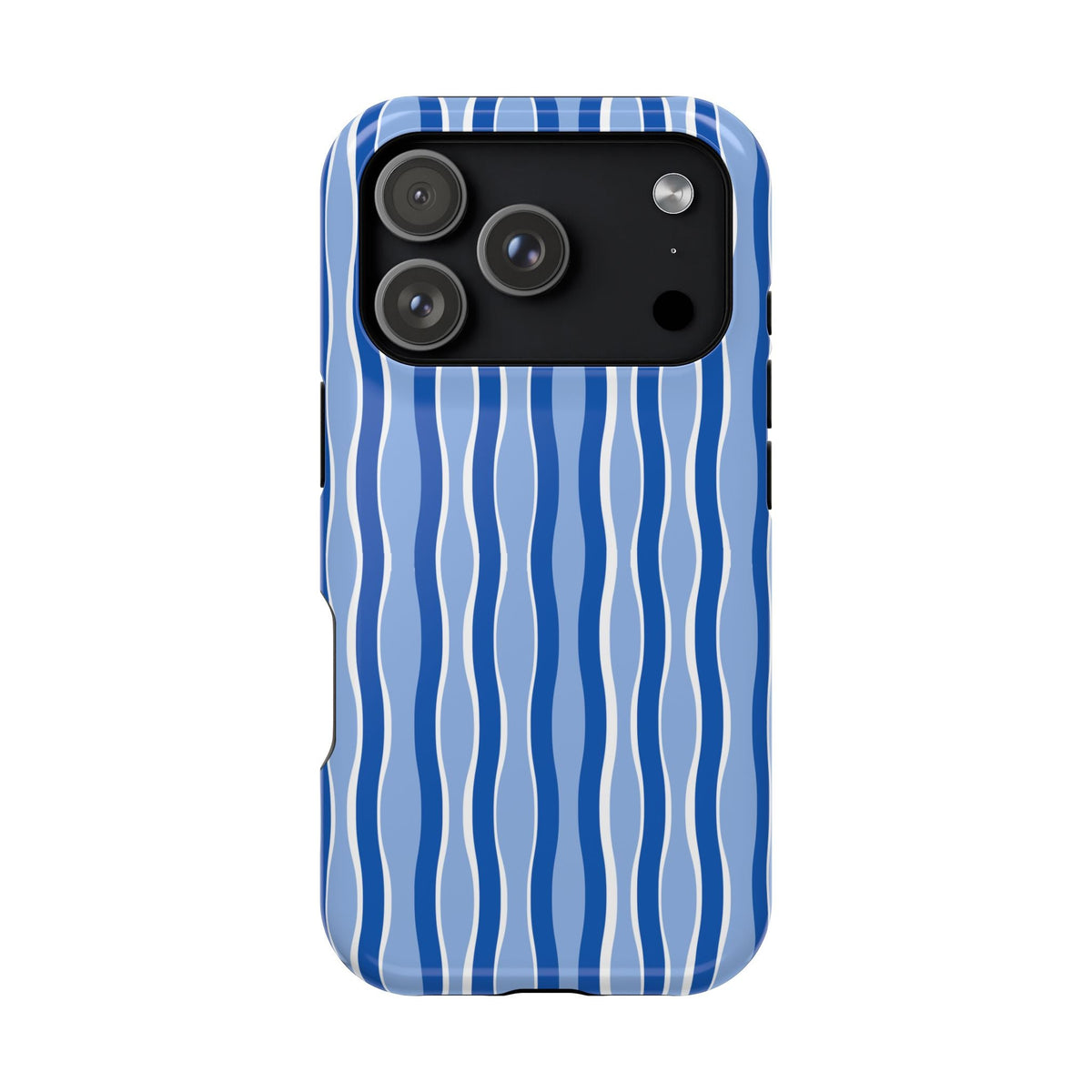 Blue Wavy Thin Stripes - Layreen Cases