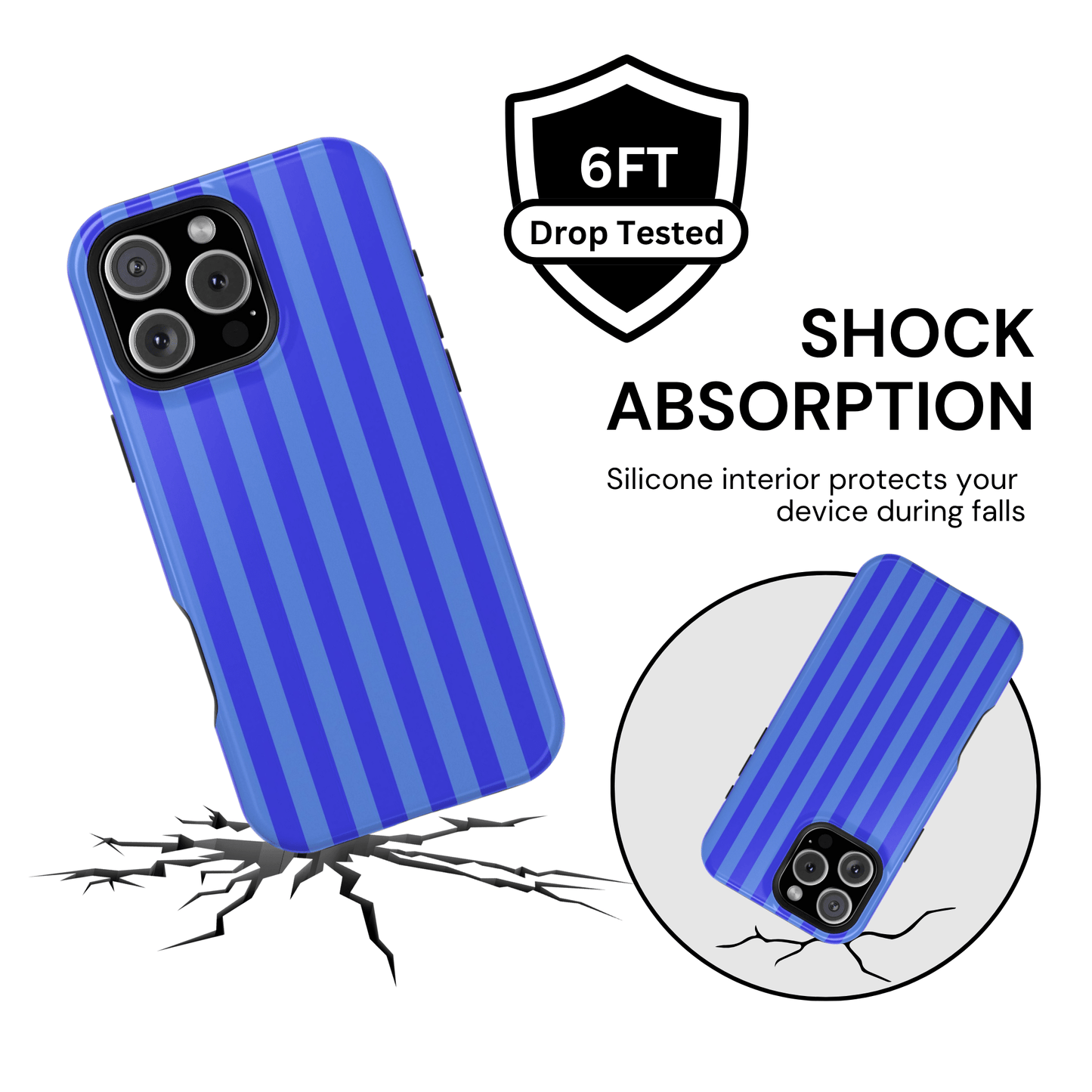 Bright Blue Stripes - Layreen Cases