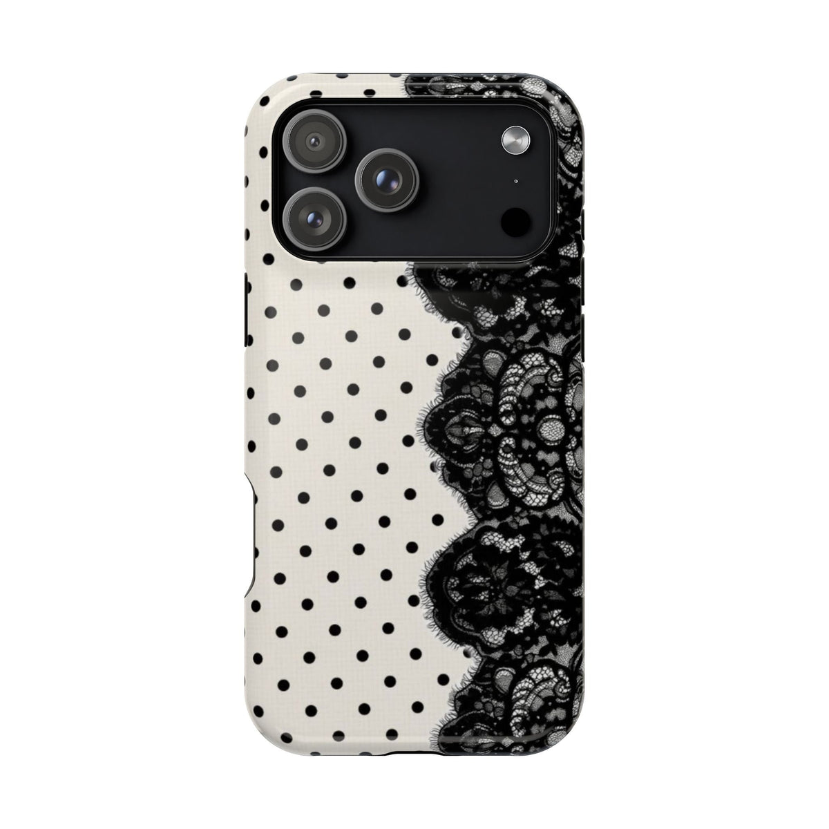 Chic Polka Dot & Lace (Right) - Layreen Cases