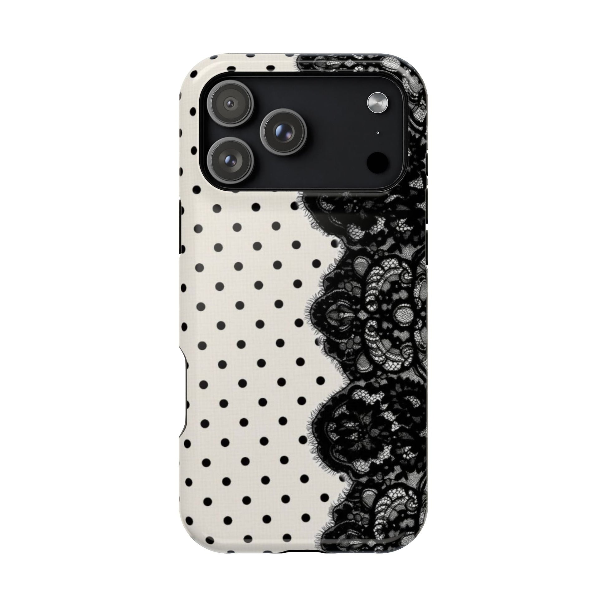 Chic Polka Dot & Lace (Right) - Layreen Cases