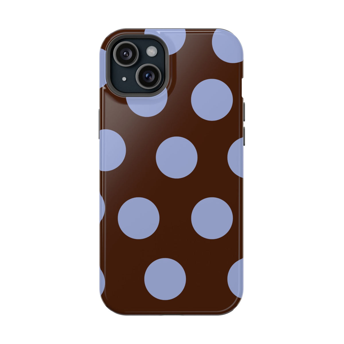 Chocolate Blue Large Polka Dots - Layreen Cases