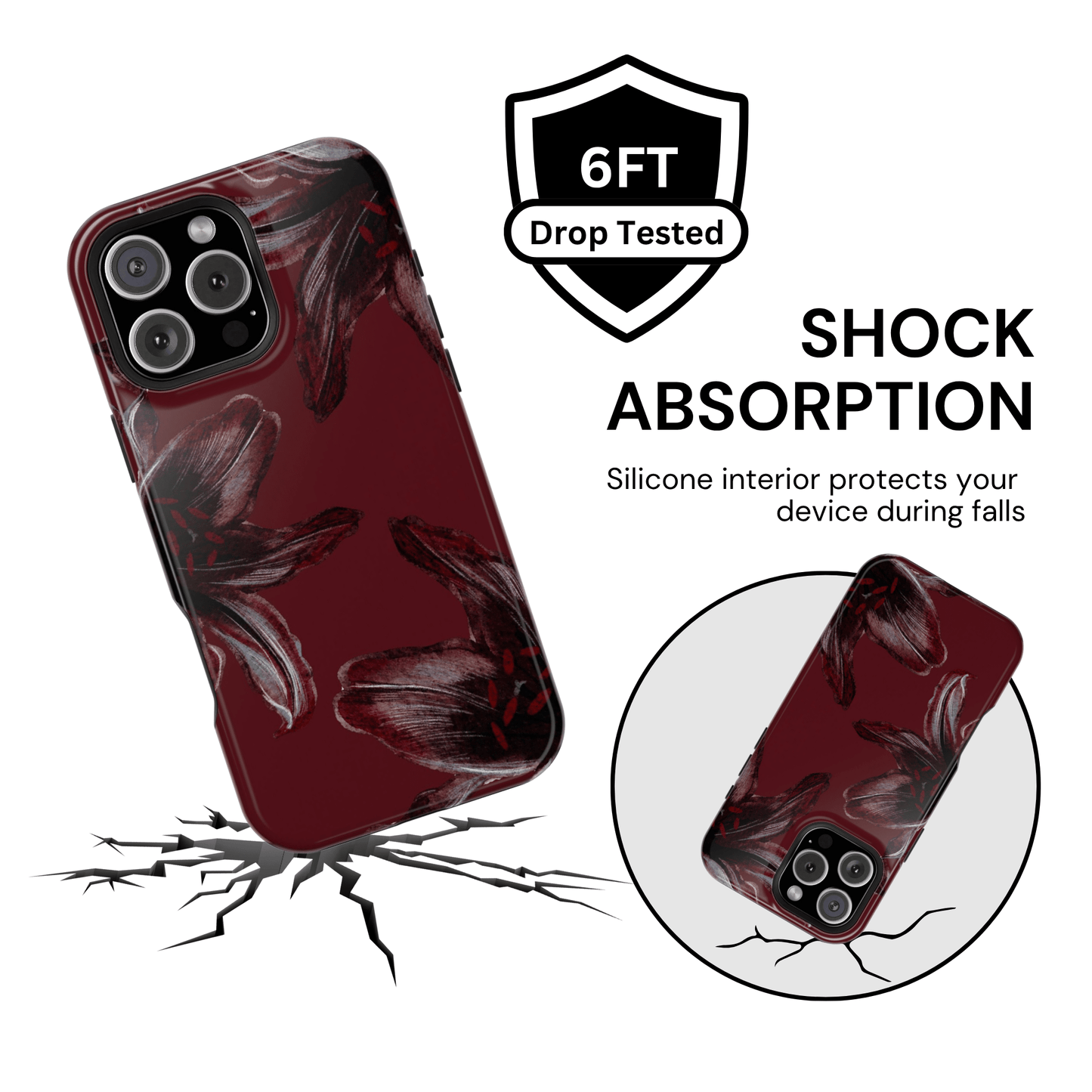 Dark Red Lily - Layreen Cases