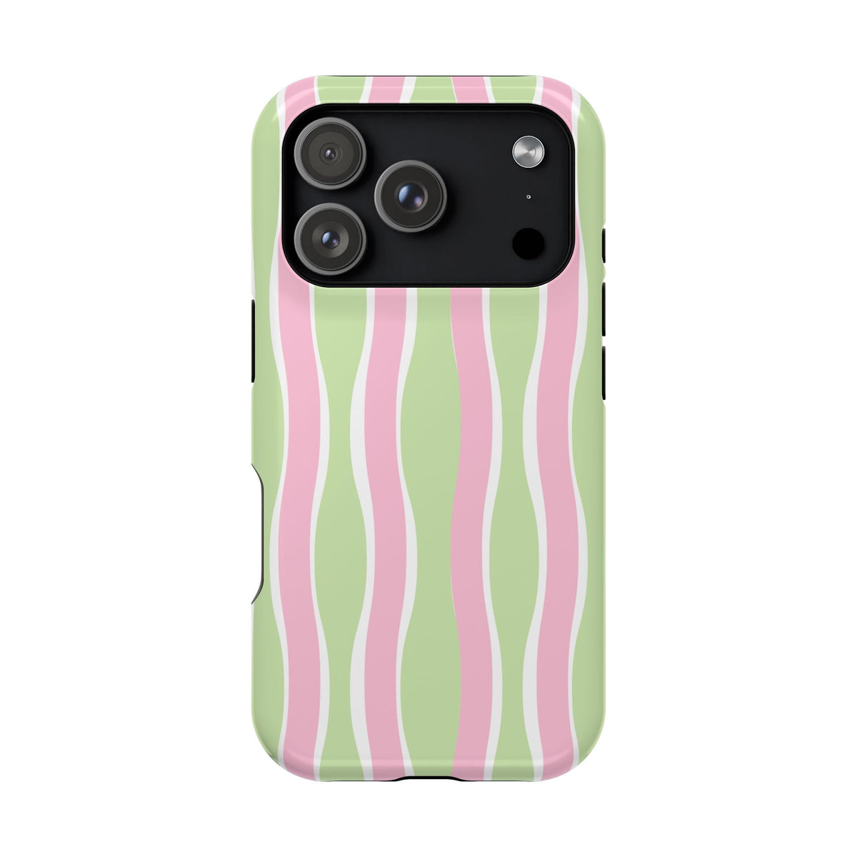 Green & Pink Wavy Stripes - Layreen Cases