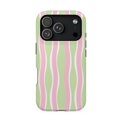 Green & Pink Wavy Stripes - Layreen Cases