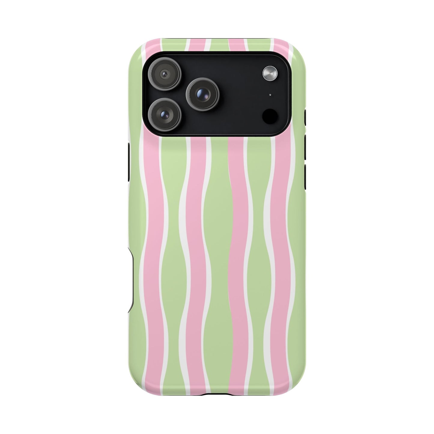 Green & Pink Wavy Stripes - Layreen Cases