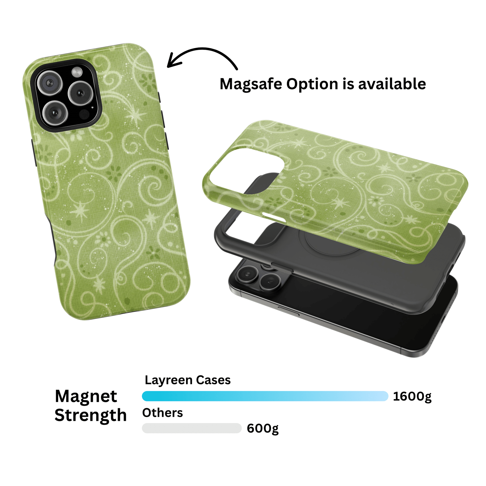 Green Y2K Swirls Case - Layreen Cases