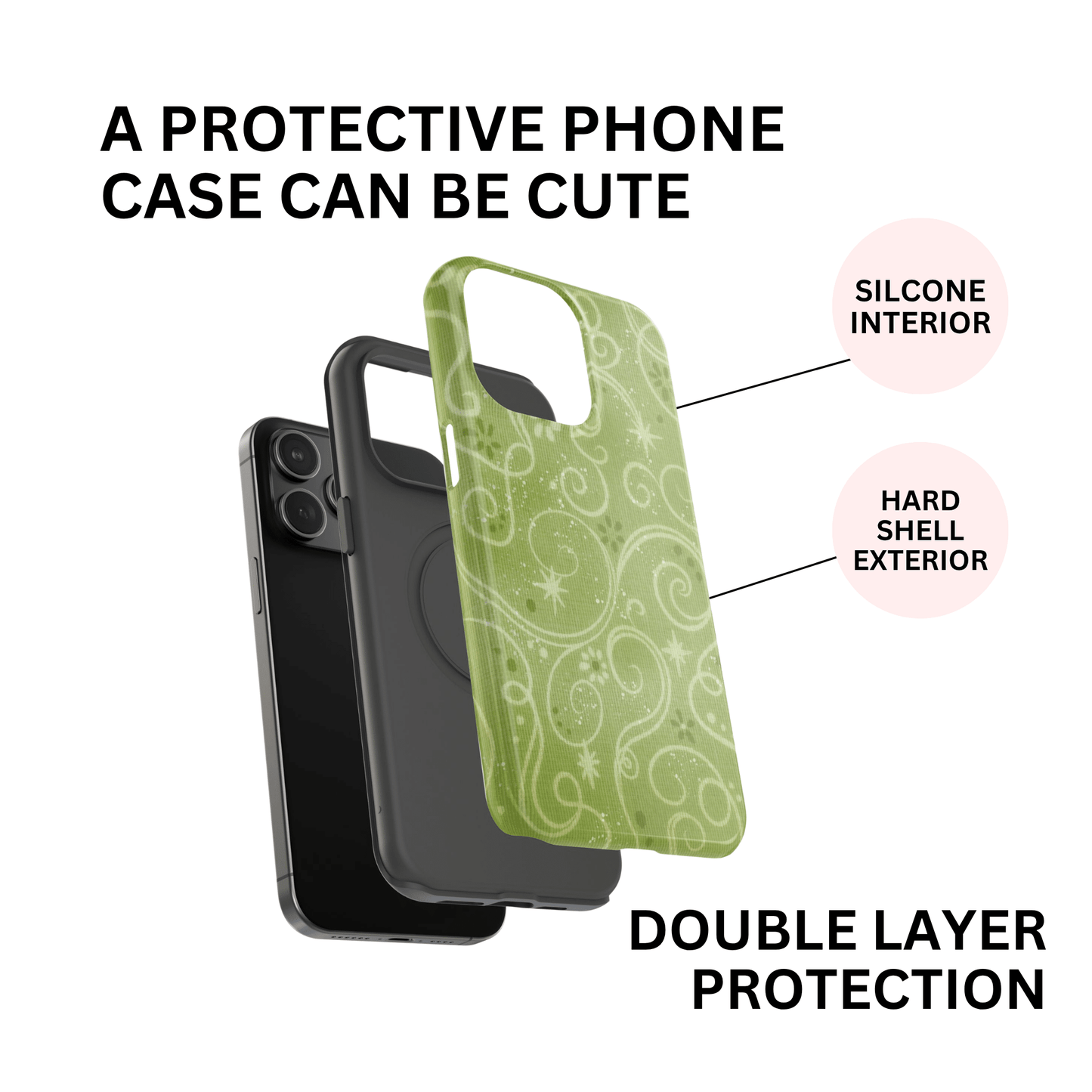 Green Y2K Swirls Case - Layreen Cases