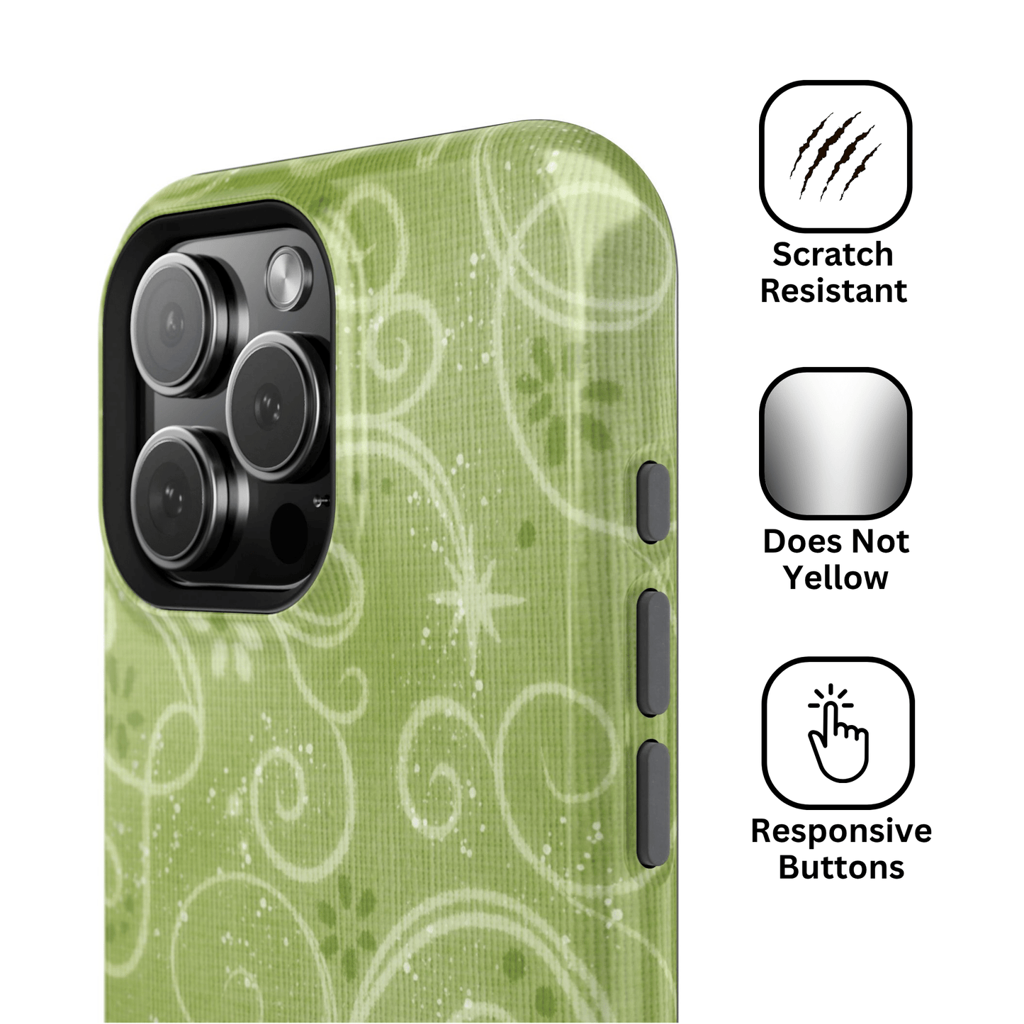 Green Y2K Swirls Case - Layreen Cases