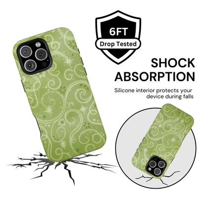 Green Y2K Swirls Case - Layreen Cases