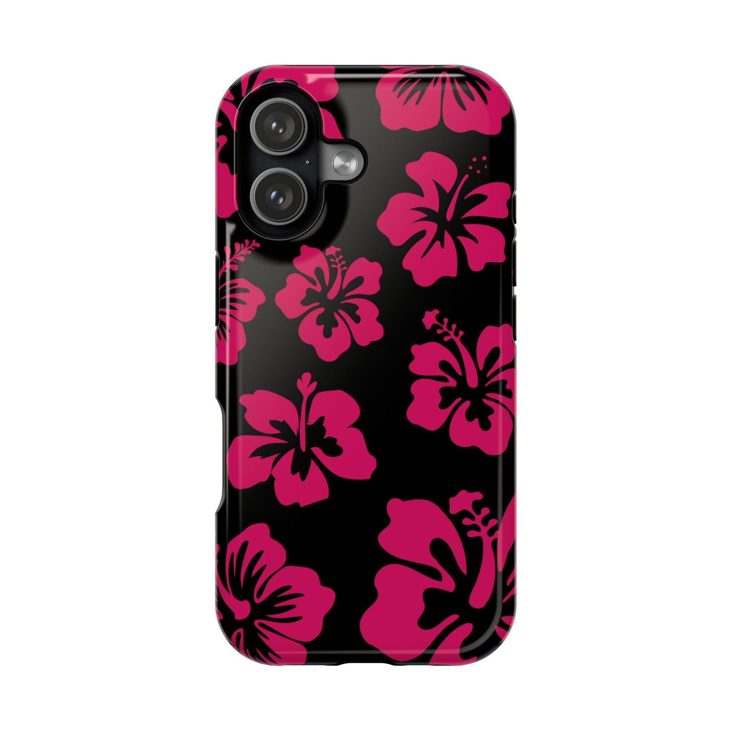 Hibiscus Hues Pink Black - Layreen Cases