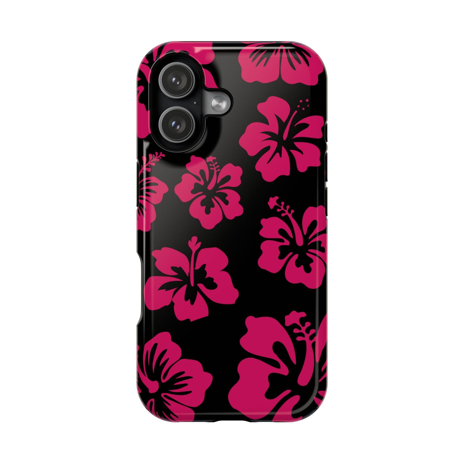 Hibiscus Hues Pink Black - Layreen Cases