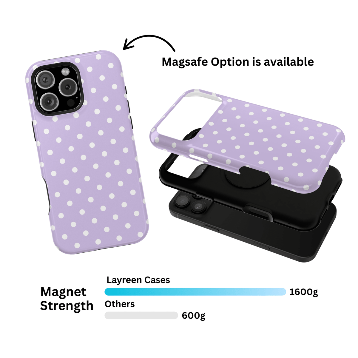 Lavender Polka Dot Case - Layreen Cases