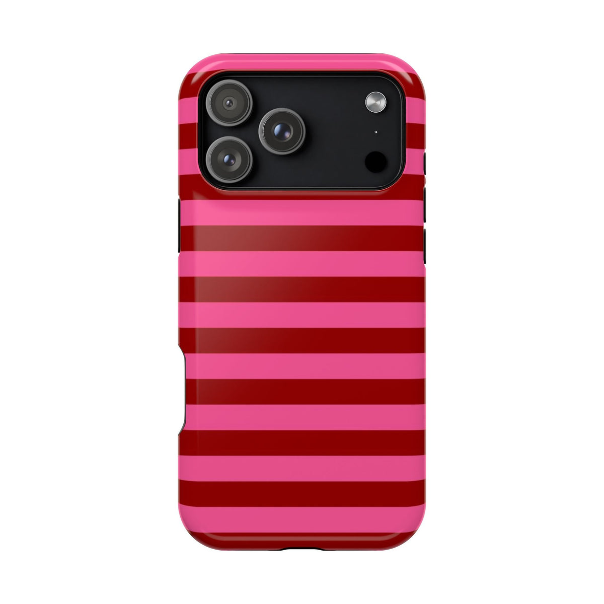 Maroon & Pink Horizontal Stripes - Layreen Cases