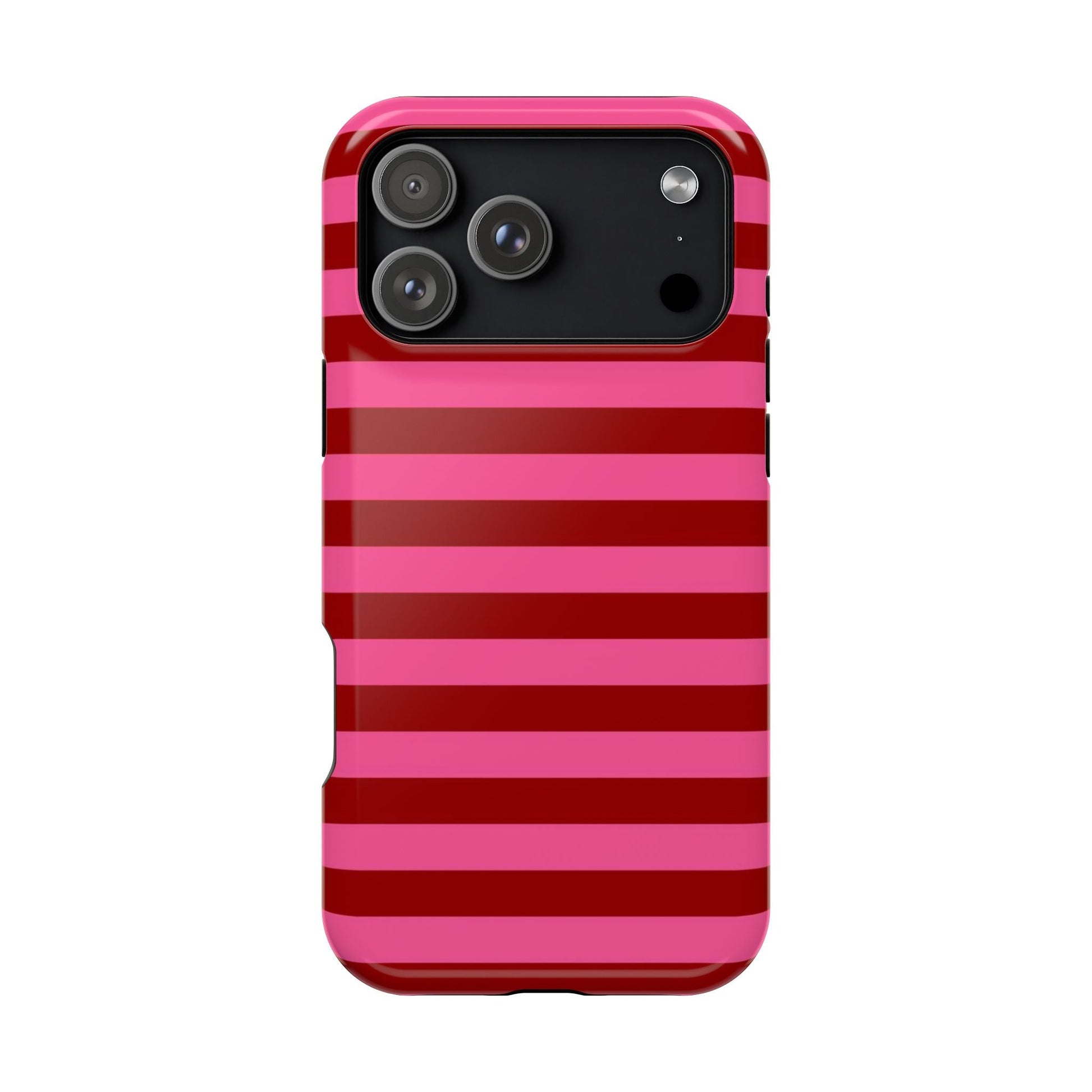 Maroon & Pink Horizontal Stripes - Layreen Cases