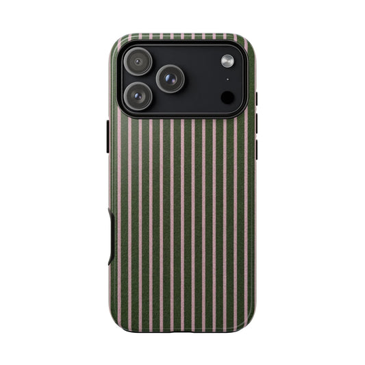 Matcha Pink Thin Stripes - Layreen Cases