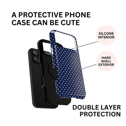 Navy Polka Dot Case - Layreen Cases