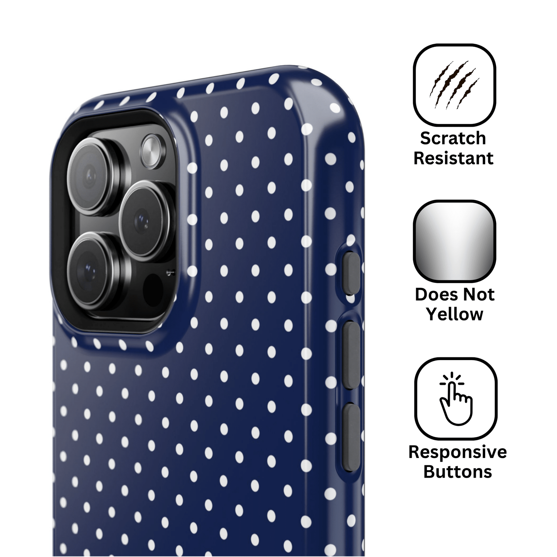 Navy Polka Dot Case - Layreen Cases