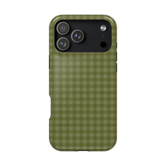 Olive Gingham Case - Layreen Cases