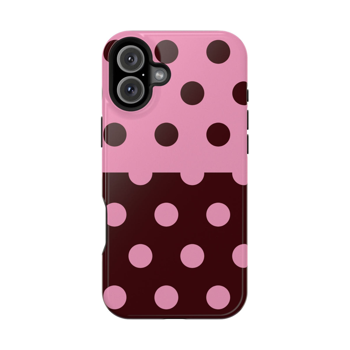 Pink Brown Polka Dot Split - Layreen Cases