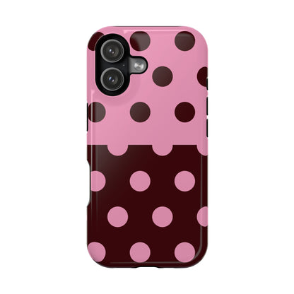 Pink Brown Polka Dot Split - Layreen Cases