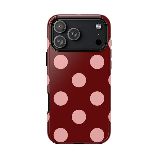 Pink & Burgundy Polka Dot - Layreen Cases