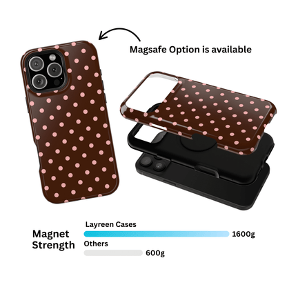Pink Mocha Polka Dots - Layreen Cases
