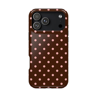 Pink Mocha Polka Dots - Layreen Cases