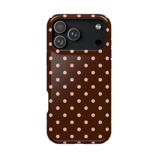 Pink Mocha Polka Dots - Layreen Cases