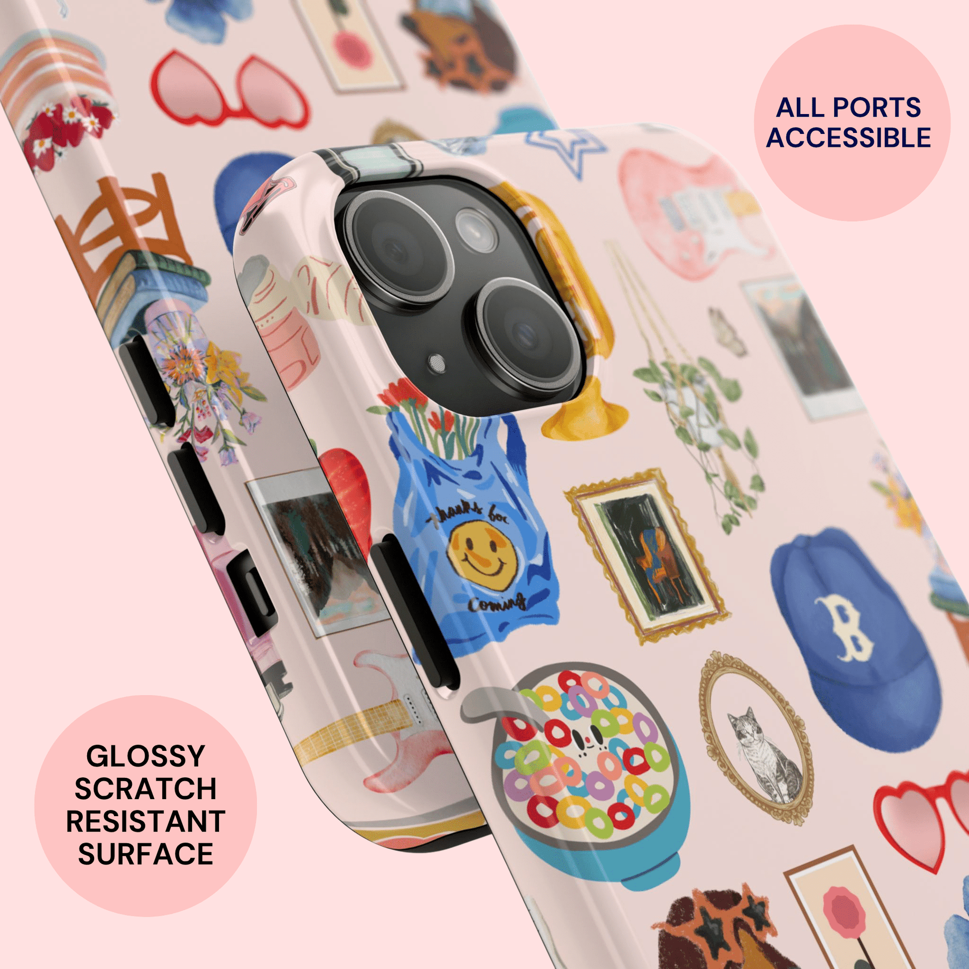 Pink Playful Nostalgia Case Boston Version - Layreen Cases