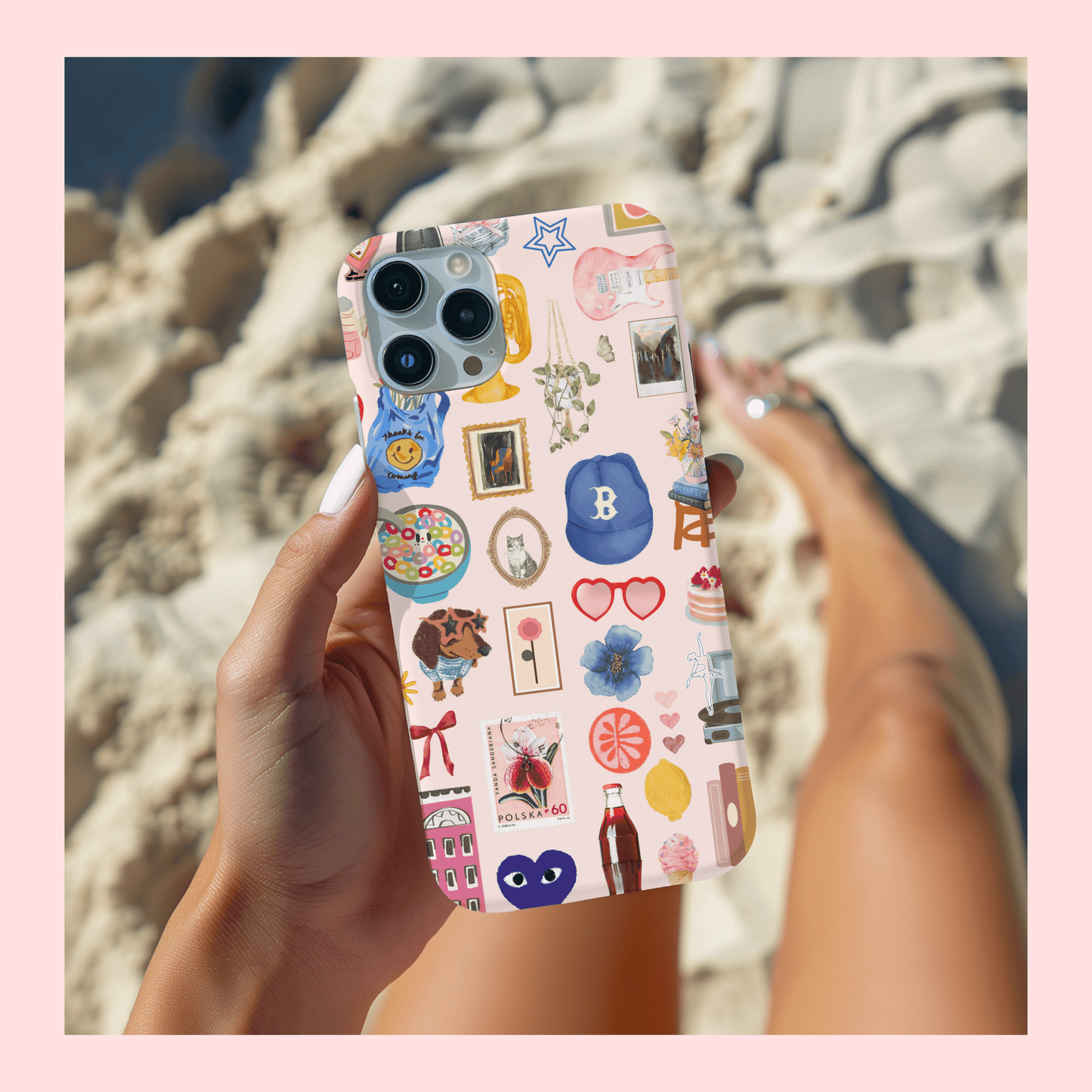 Pink Playful Nostalgia Case Boston Version - Layreen Cases