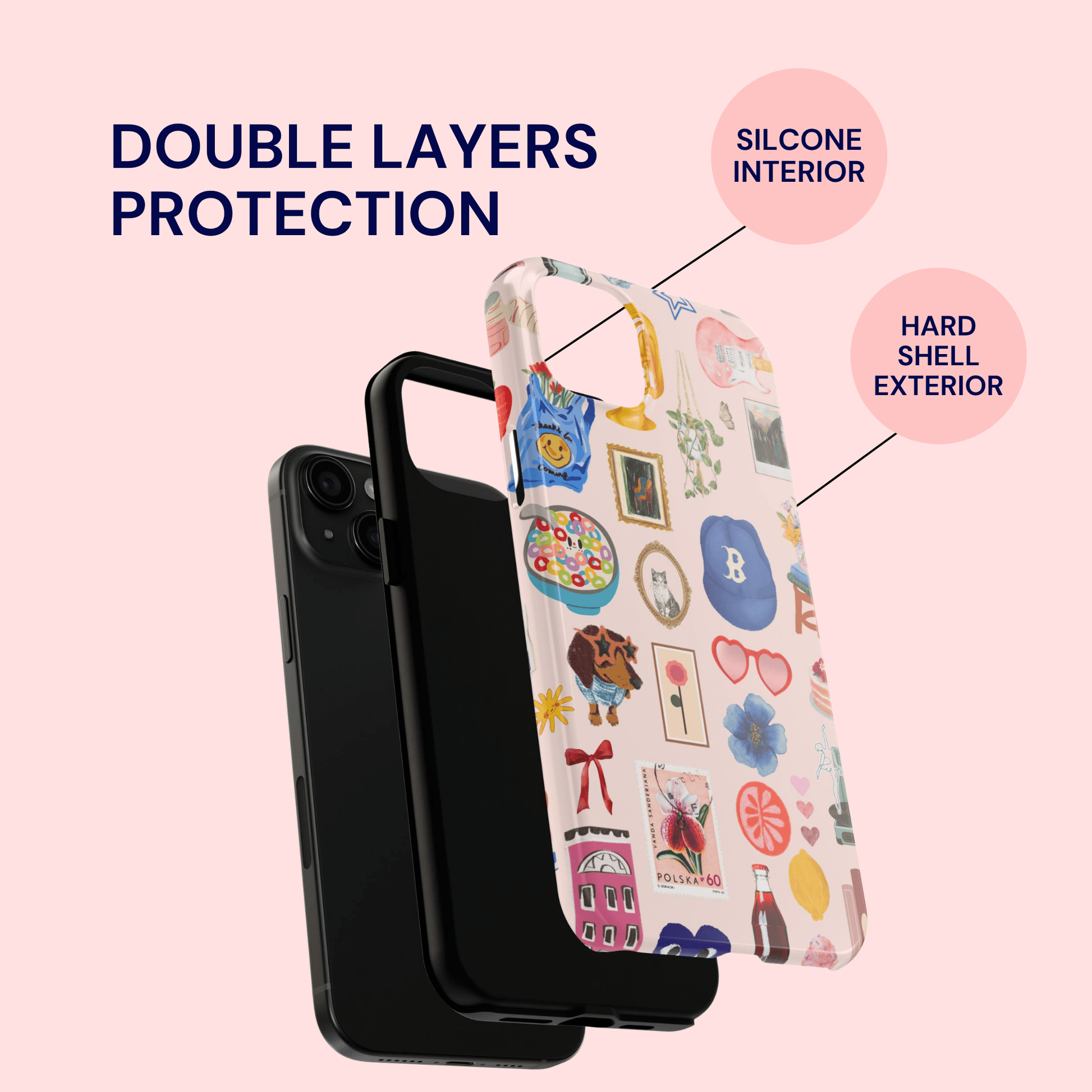 Pink Playful Nostalgia Case Boston Version - Layreen Cases