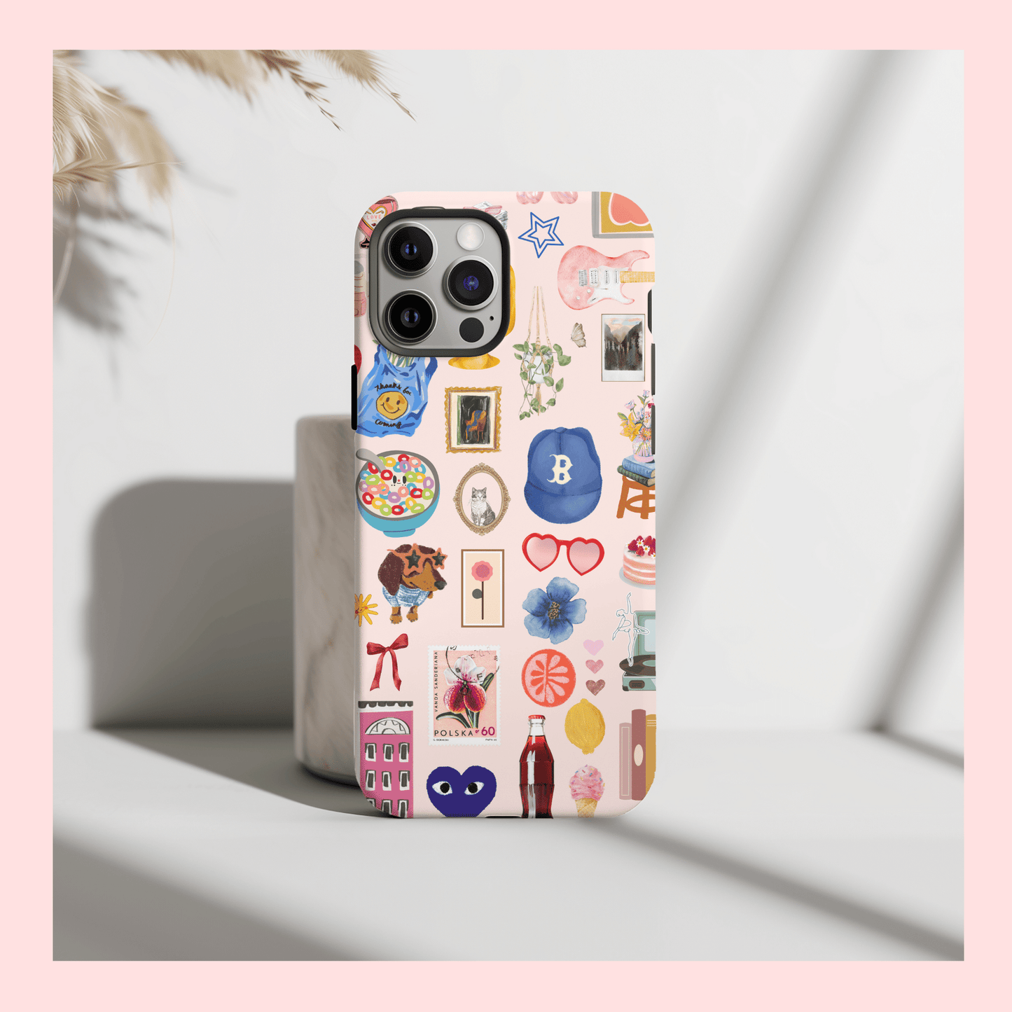 Pink Playful Nostalgia Case Boston Version - Layreen Cases