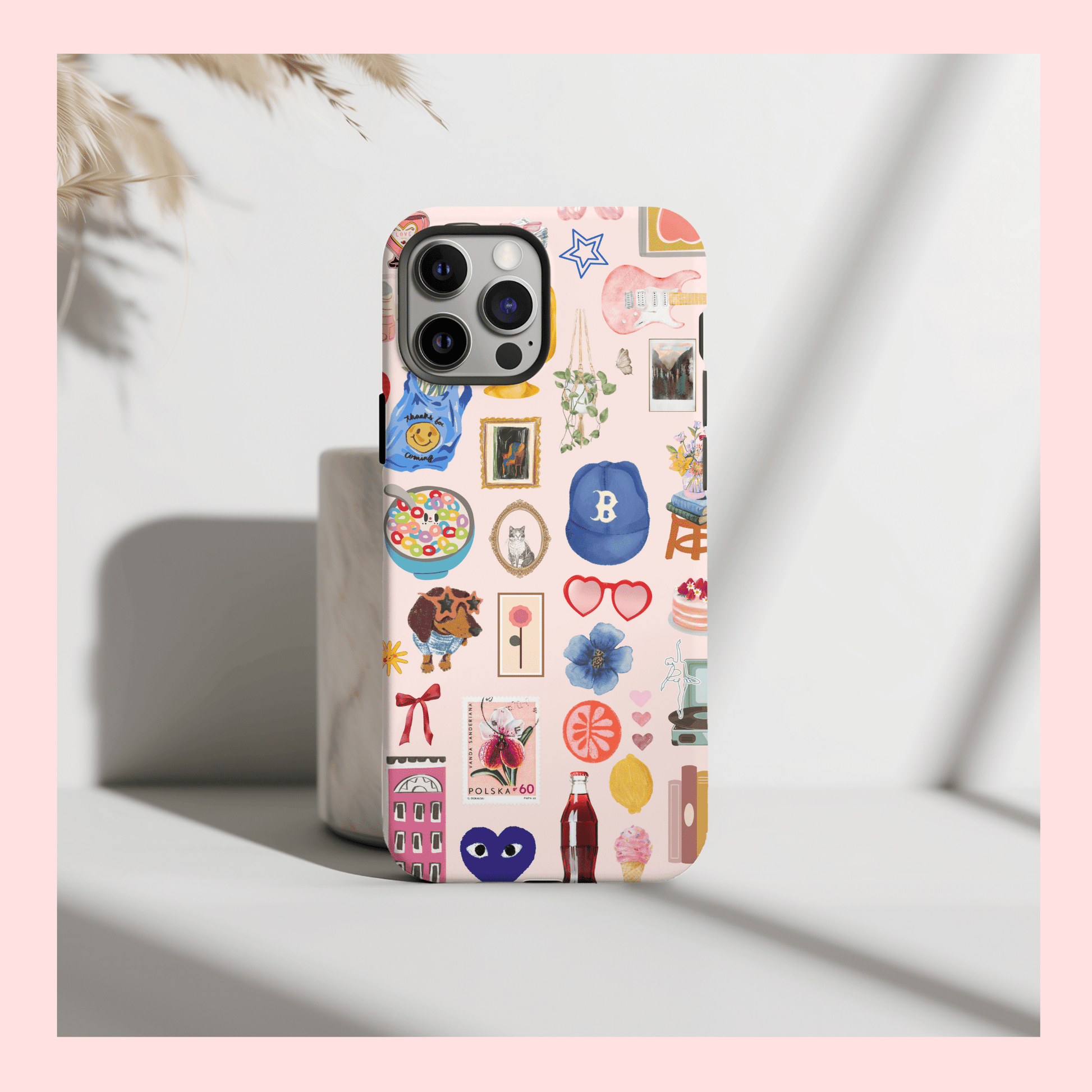 Pink Playful Nostalgia Case Boston Version - Layreen Cases