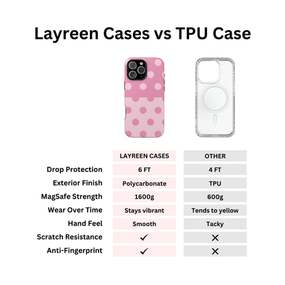 Pink Polka Dot Split - Layreen Cases