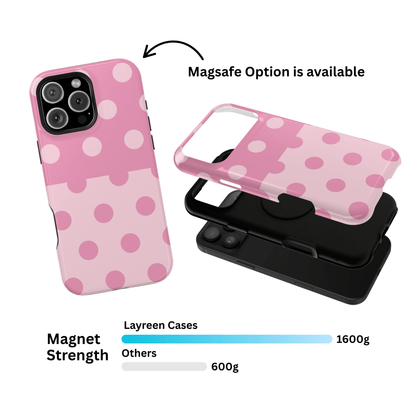 Pink Polka Dot Split - Layreen Cases