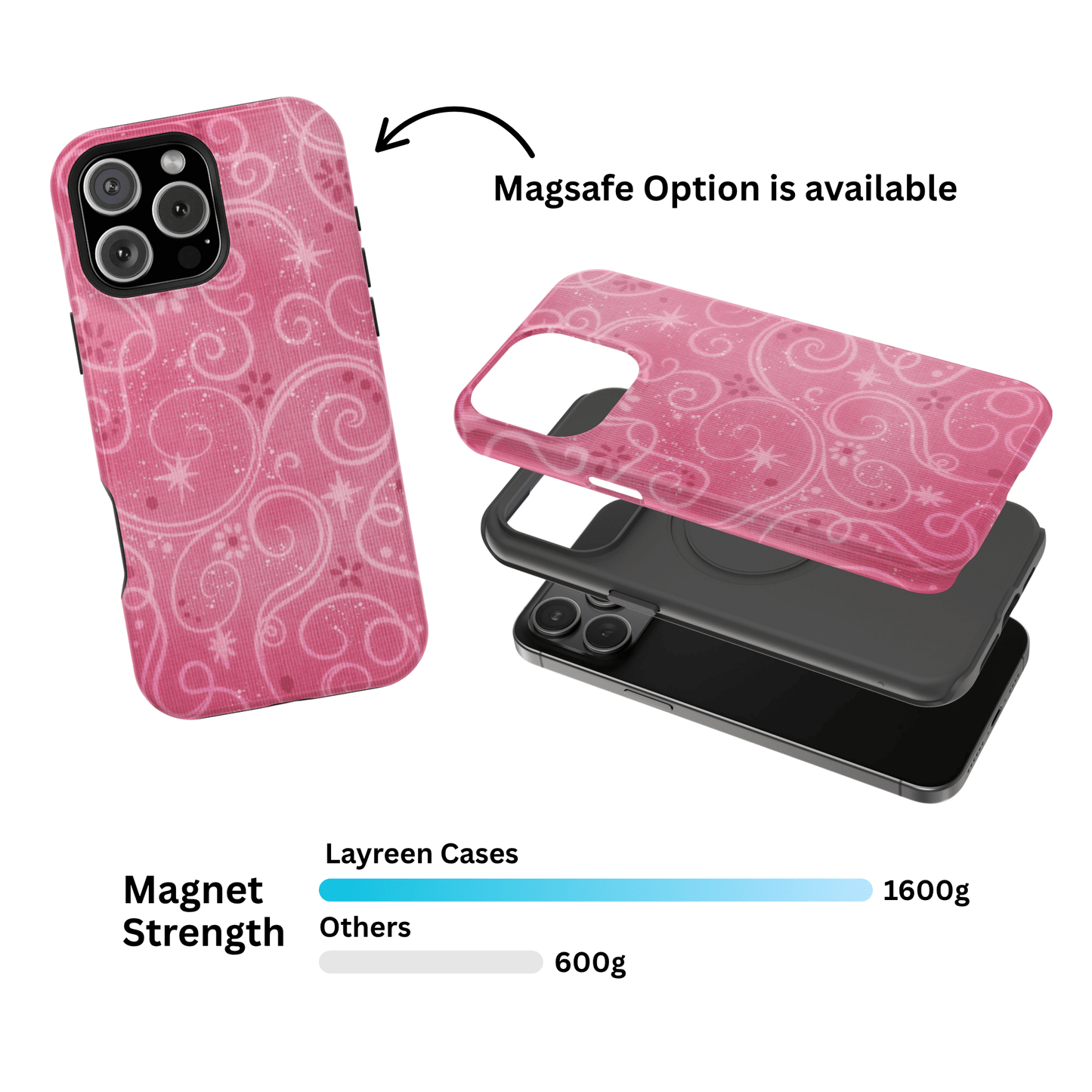 Pink Y2K Swirls Case - Layreen Cases