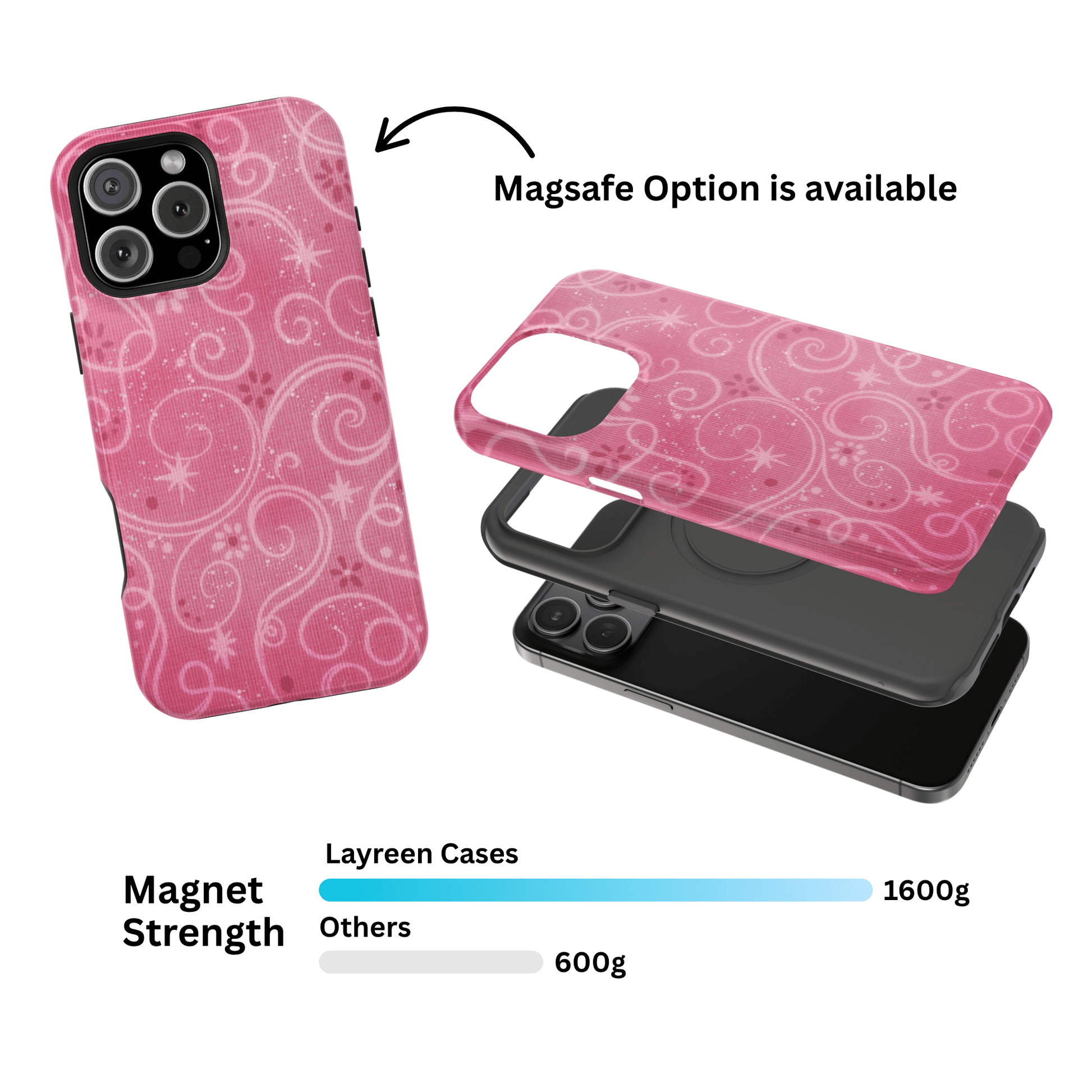 Pink Y2K Swirls Case - Layreen Cases