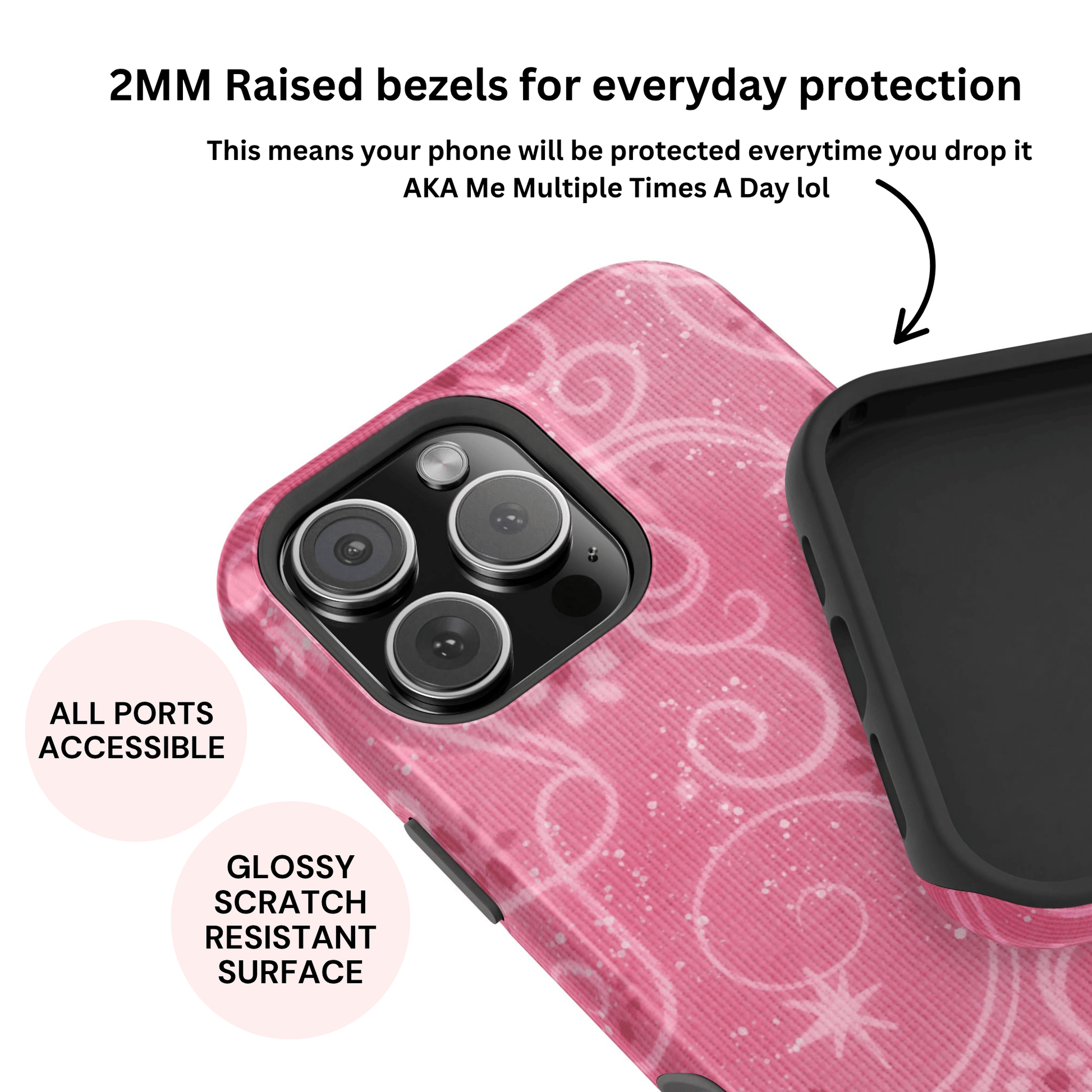 Pink Y2K Swirls Case - Layreen Cases