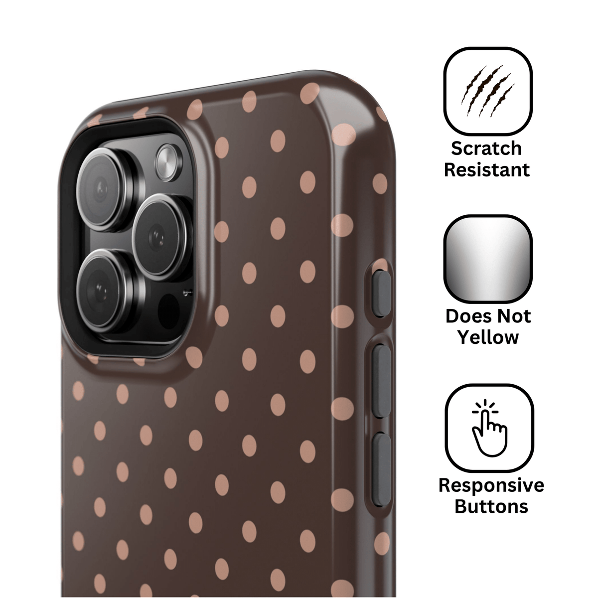 Polka Dot Mocha Case - Layreen Cases