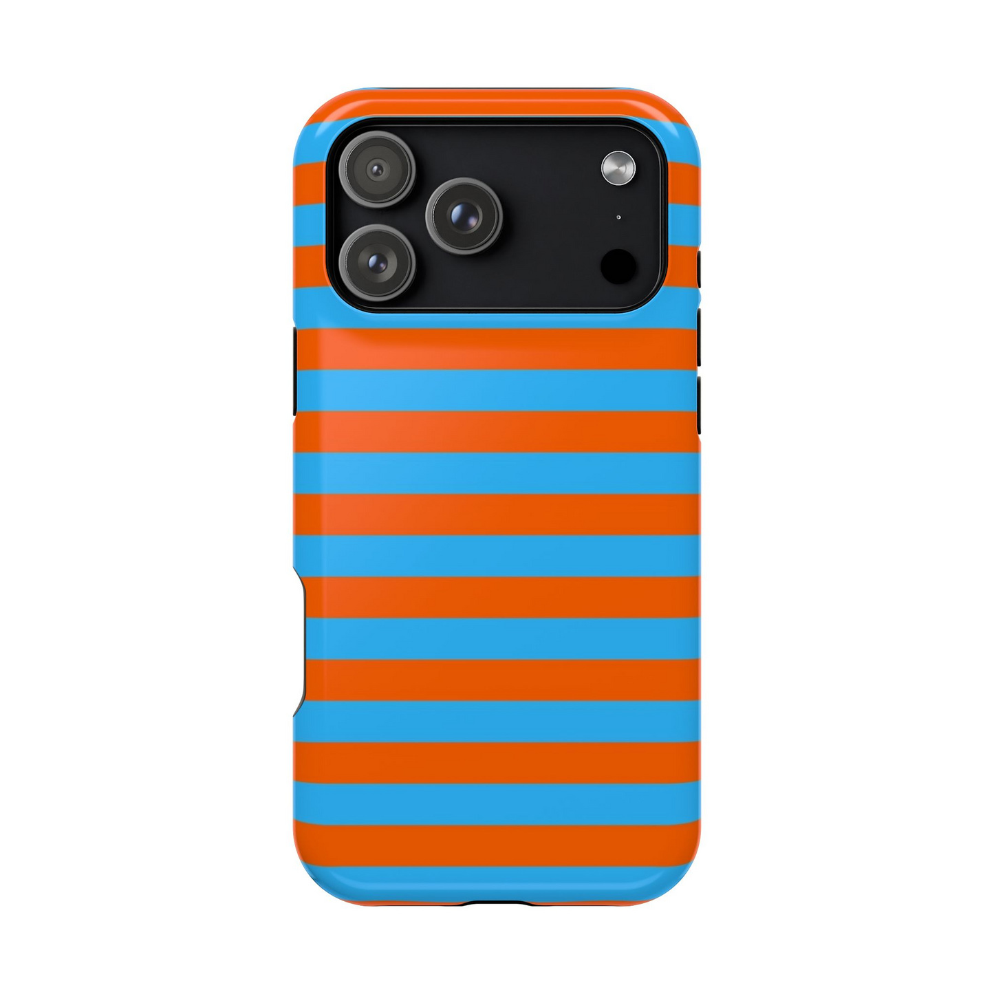 Blue & Orange Horizontal Stripes