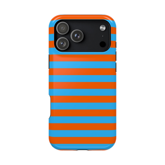 Blue & Orange Horizontal Stripes