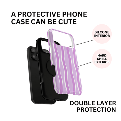 Purple Wavy Stripes - Layreen Cases