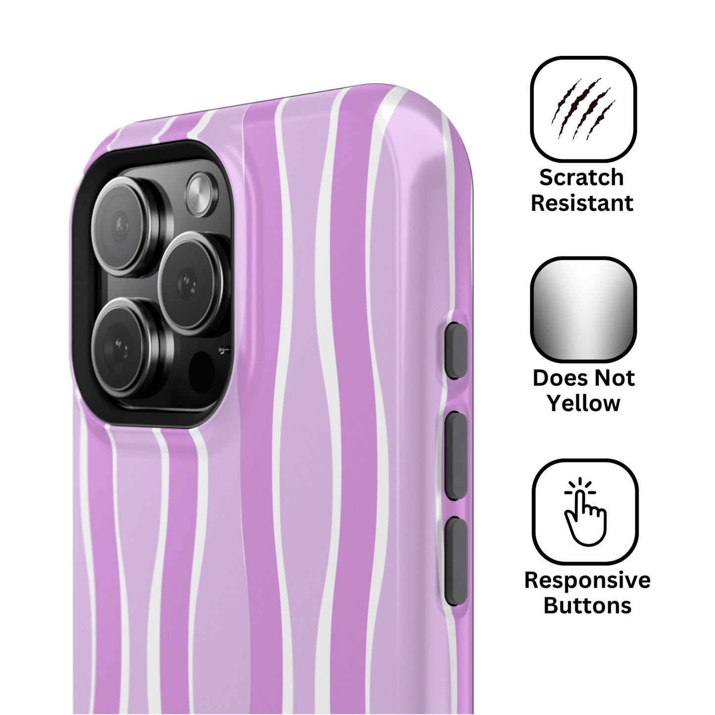 Purple Wavy Stripes - Layreen Cases