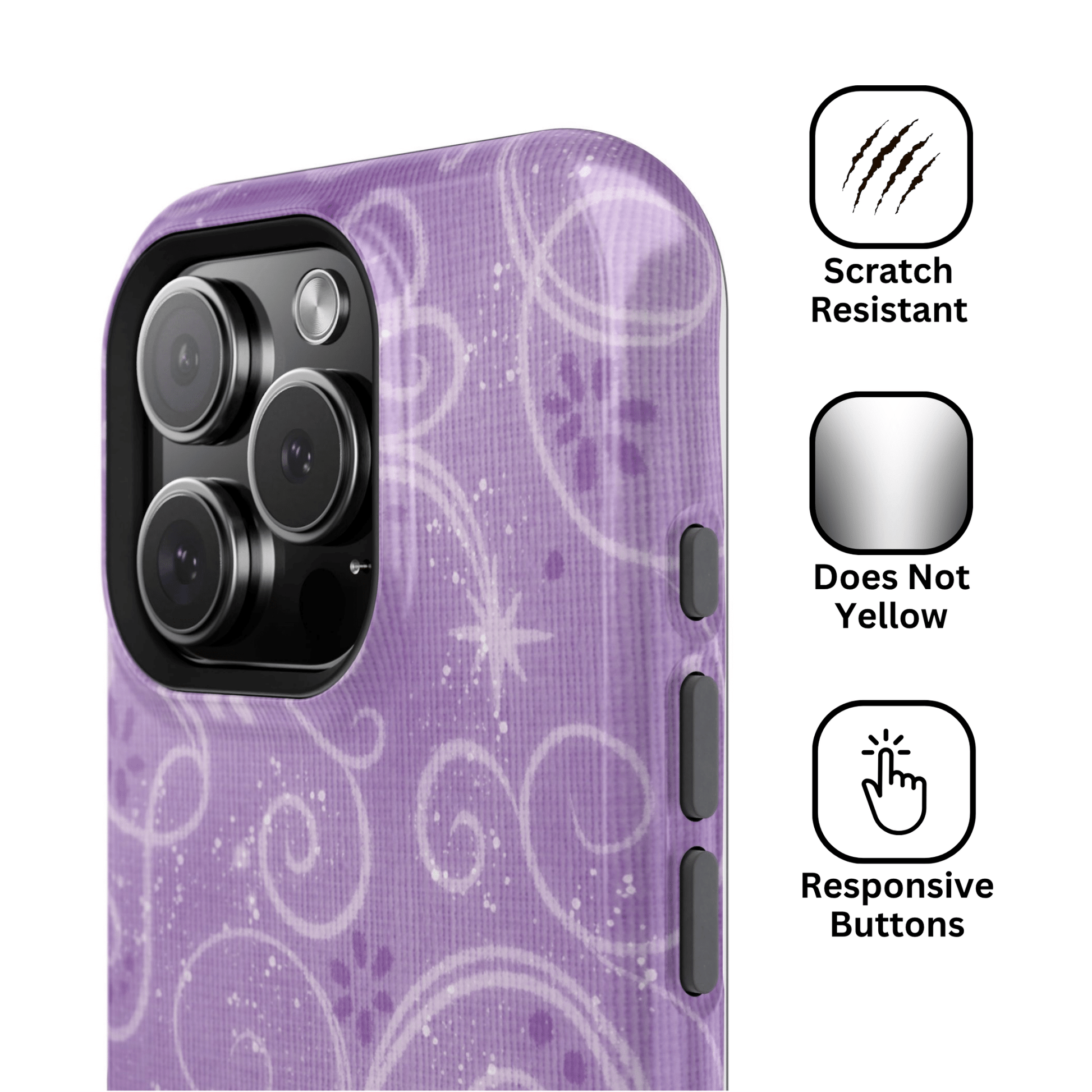 Purple Y2K Swirls Case - Layreen Cases