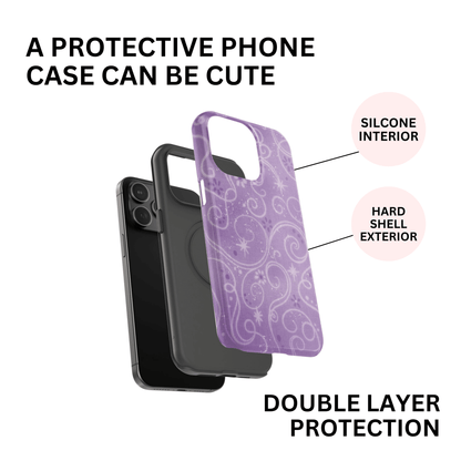 Purple Y2K Swirls Case - Layreen Cases
